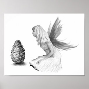 Pijnboomvliezen met pijnkloon poster