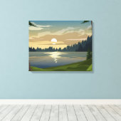 Pijnbos Canvas Afdruk (Insitu (Houten vloer))