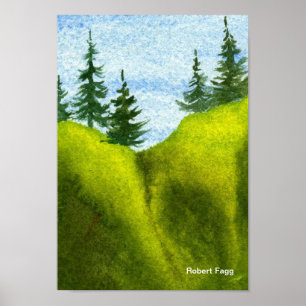 Pijnen op een heuvel #2 Art Print