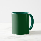 Pijngroen (vaste kleur) mok (Voorkant rechts)