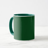 Pijngroen (vaste kleur) mok (Voorkant links)