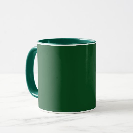 Pijngroen (vaste kleur) mok (Voorkant links)