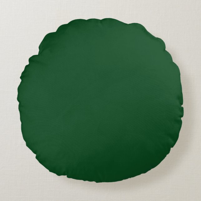 Pijngroen (vaste kleur) rond kussen (Voorkant)