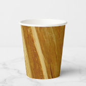Pijnhout II Faux Wooden Texture Papieren Bekers (Achterkant)
