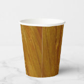 Pijnhout II Faux Wooden Texture Papieren Bekers (Rechts)
