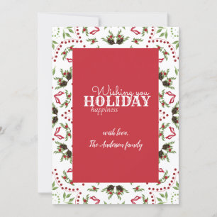 Pijnkegel en bessen Mandala-fotokaart Kaart