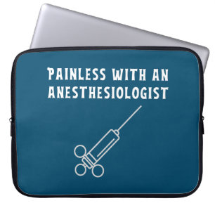 Pijnloos met een anesthesioloog, anesthesiologie laptop sleeve