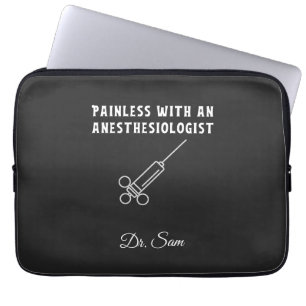 Pijnloos met een anesthesioloog, anesthesiologie laptop sleeve