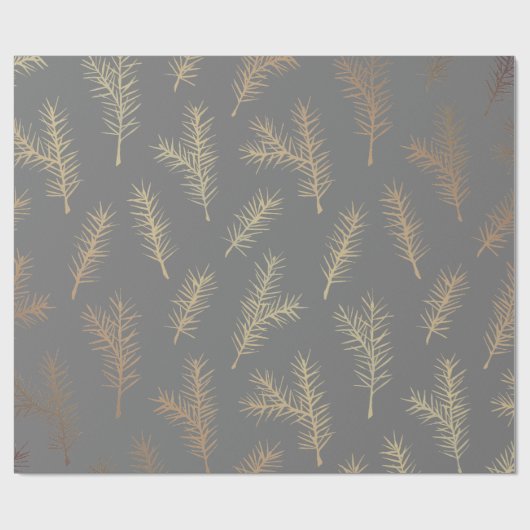 PIJNNAALDEN GRIJS EN GEEL WRAPPINGSPAPIER CADEAUPAPIER (Vlak)