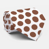 Pijnpatroon van bruine polka stropdas (Opgerold)