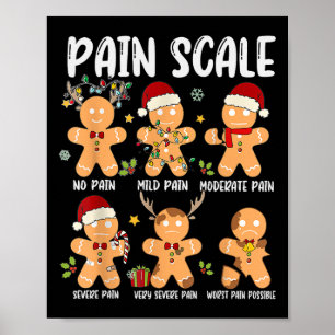 Pijnschaal Peperkoek Trauma Verpleegster Kerstmis Poster