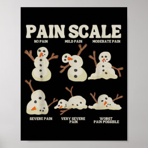 Pijnschaal Sneeuwman Verpleegster Kerstmis Kerst S Poster