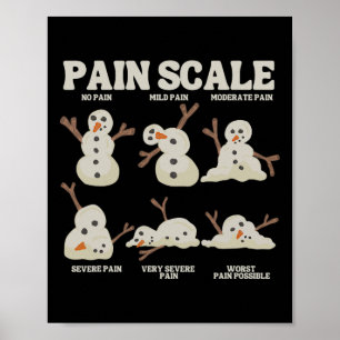 Pijnschaal Sneeuwman Verpleegster Kerstmis Kerst S Poster