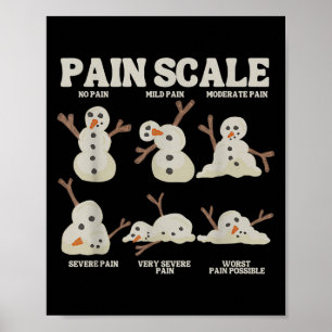 Pijnschaal Sneeuwman Verpleegster Kerstmis Xmas Sn Poster