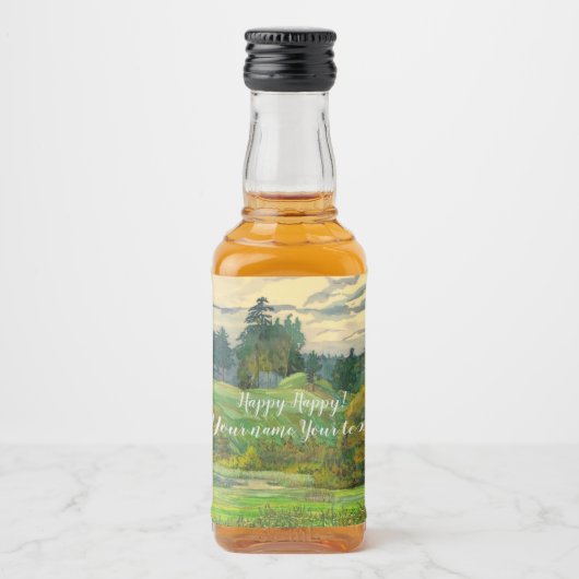 Pijnschilderij Likeurfles Etiket (Voorkant)