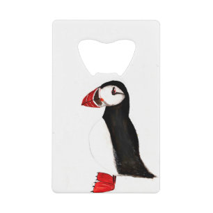 Pijnse vogel grappig Funny waterverf Arctic Kredietkaart Flessenopener