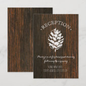 Pijnsteenhout geïnspireerde ontvangst kaart (Voorkant / Achterkant)