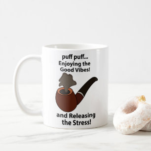Pijp roken Geniet van de goede vibes Pijp roken Koffiemok