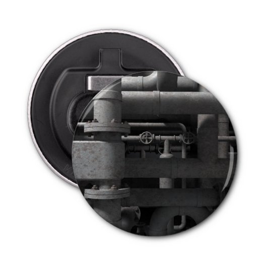 Pijpen en afsluiters Industrieel Button Flesopener (Voorkant)