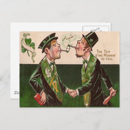 Pijpen van de Vrede St Patrick's Day Kaart (Voorkant / Achterkant)