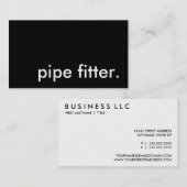 pijpfitter. visitekaartje (Voorkant / Achterkant)