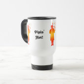 Pijpleiding heet! reisbeker (Voorkant links)