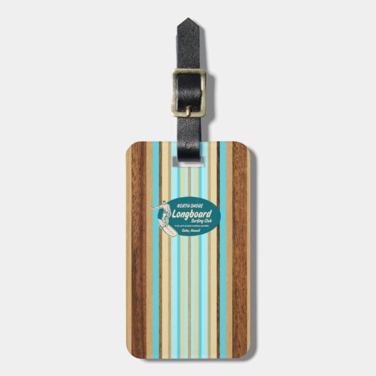Pijpleiding Surfboard Hawaiian Bagagelabels (Voorkant verticaal)