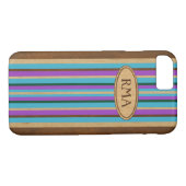 Pijpleiding Surfboard Hawaiian Monogram gestreept Case-Mate iPhone Case (Achterkant (Horizontaal))