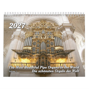Pijporgel Muurkalender 2027 – Muziekkalender Kalender