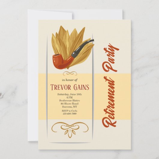 Pijproker Pensioenfeest Kaart (Voorkant)