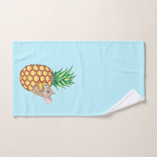 Pika à l'ananas prend un Chomp Aqua (Serviette à main)