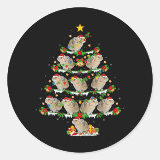 Pika Liefhebber Xmas Lichtjes Pika Kerstboom Ronde Sticker