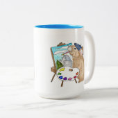 Pika Peint Plein Air Mug (Devant droit)