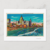 Pike Front en Bathing Beach, Long Beach Briefkaart (Voorkant)