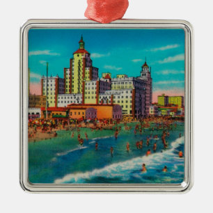 Pike Front en Bathing Beach, Long Beach Metalen Ornament