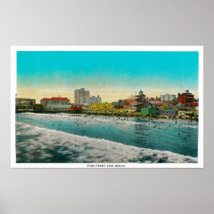 Pike Front en Long Beach, Californië Poster