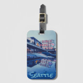 Pike Market Seattle Bagagelabel (Voorkant (verticaal))