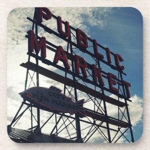 Pike Place Market in Seattle Bier Onderzetter