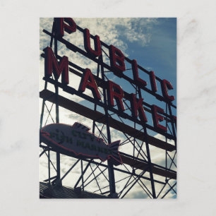 Pike Place Market in Seattle Briefkaart