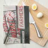 Pike Place Market  Theedoek (Quarter Fold)