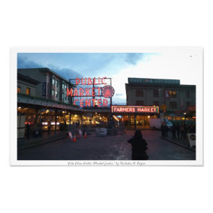 "Pike Place Public Market Center" Foto-Prints Foto Afdruk