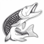 Pike Sticker - Pike vissen Stickers - Fisher (Voorkant)