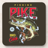 Pike Strike-Onderzetter | Fish Cork Onderzetter Se (Voorkant)