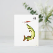 Pike Vissen Briefkaart (Staand voorkant)