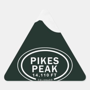 Pikes Peak 14,110 FT Colorado Rocky Mountain Driehoek Sticker