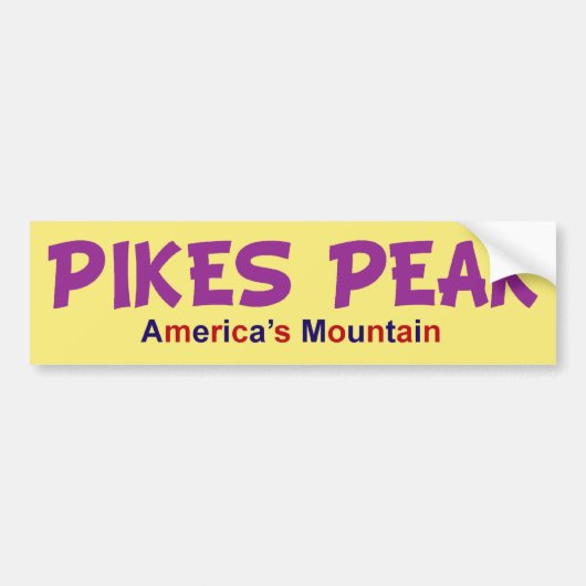 PIKES PEAK AMERICA'S MOUNTAIN BUMPERSTICKER (Voorkant)
