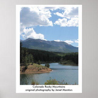 Pikes Peak bij Catamount Reservoir, Colorado Poster