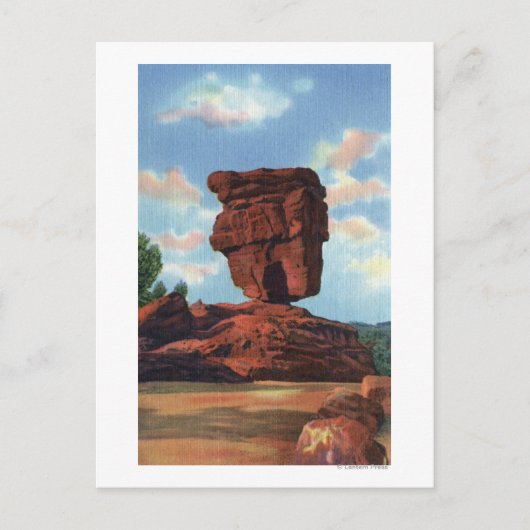 Pikes Peak, Colorado - Balanced Rock Briefkaart (Voorkant)