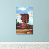 Pikes Peak, Colorado - Balanced Rock Canvas Afdruk (Insitu (Houten vloer))