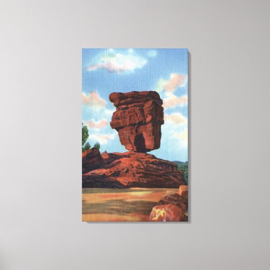 Pikes Peak, Colorado - Balanced Rock Canvas Afdruk (Voorkant)